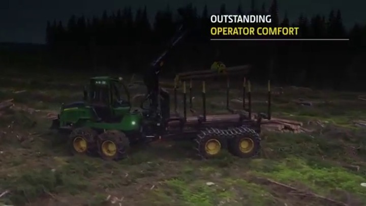 Slope forestry forwarder 1510G John Deere Forestry tracked