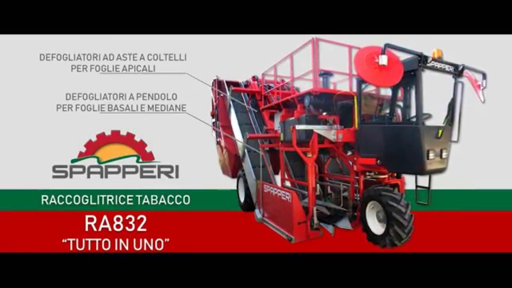 Tobacco harvester machine